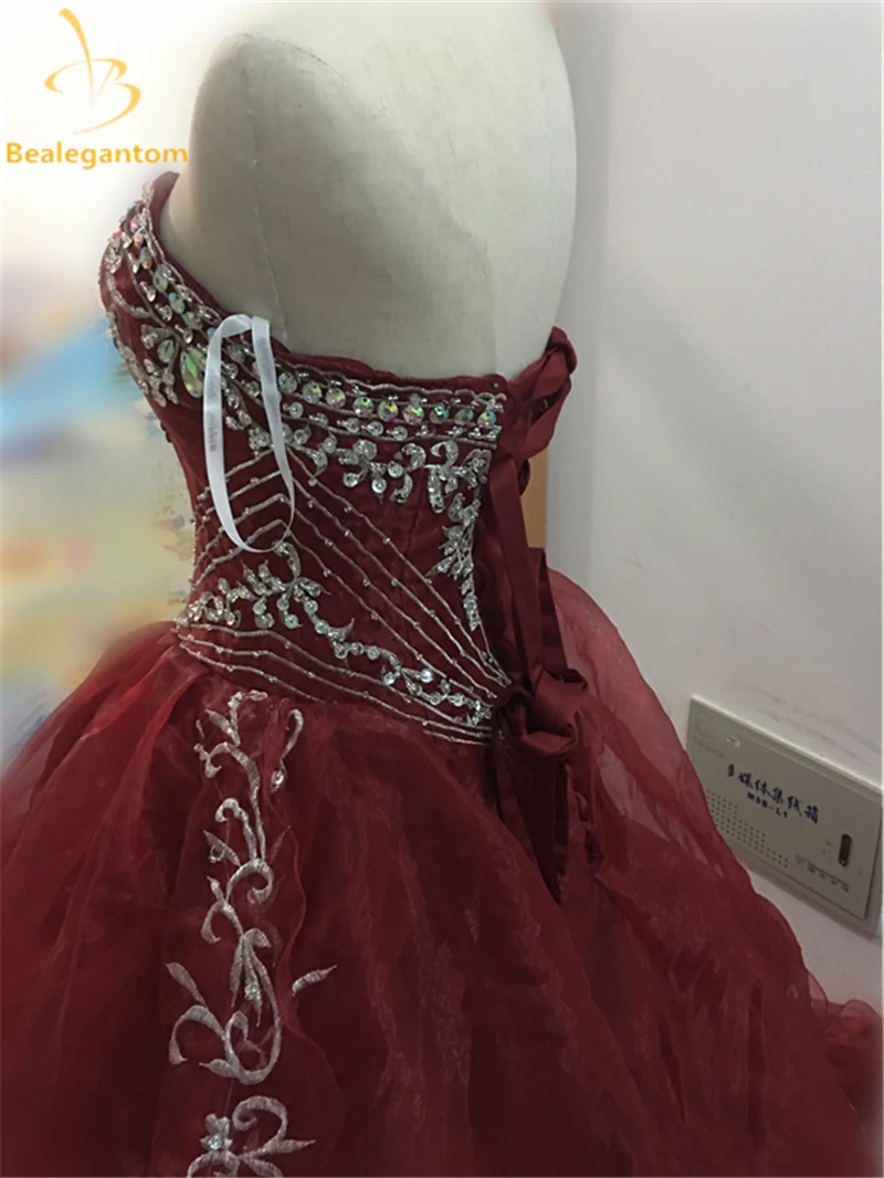 Bealegantom Y корабль 1-2 дней бальное платье Пышное Платье из бисера блестками Сладкий 16 платье для 15 лет QA1514