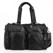 Новые кожаные дорожные сумки, роскошные мужские портативные сумки на плечо большой емкости, мужские сумки, винтажные дорожные сумки для фитнеса