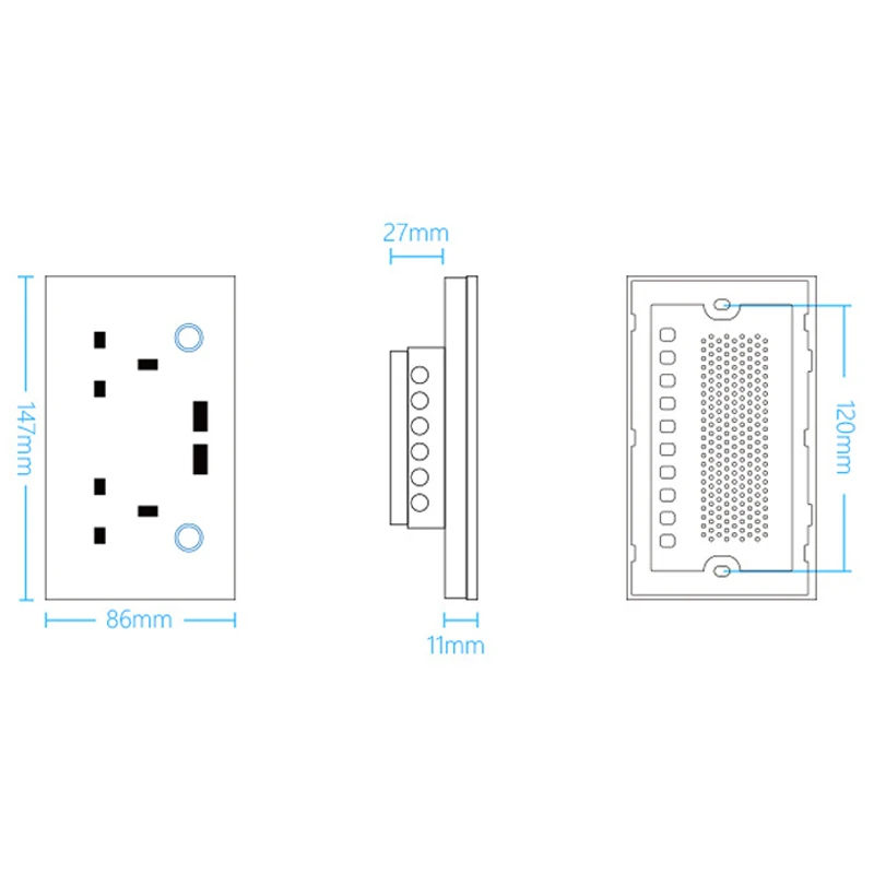 ASEER UK 13A кухонные розетки двойная USB Розетка WIFI интеллектуальная розетка с usb 2 0