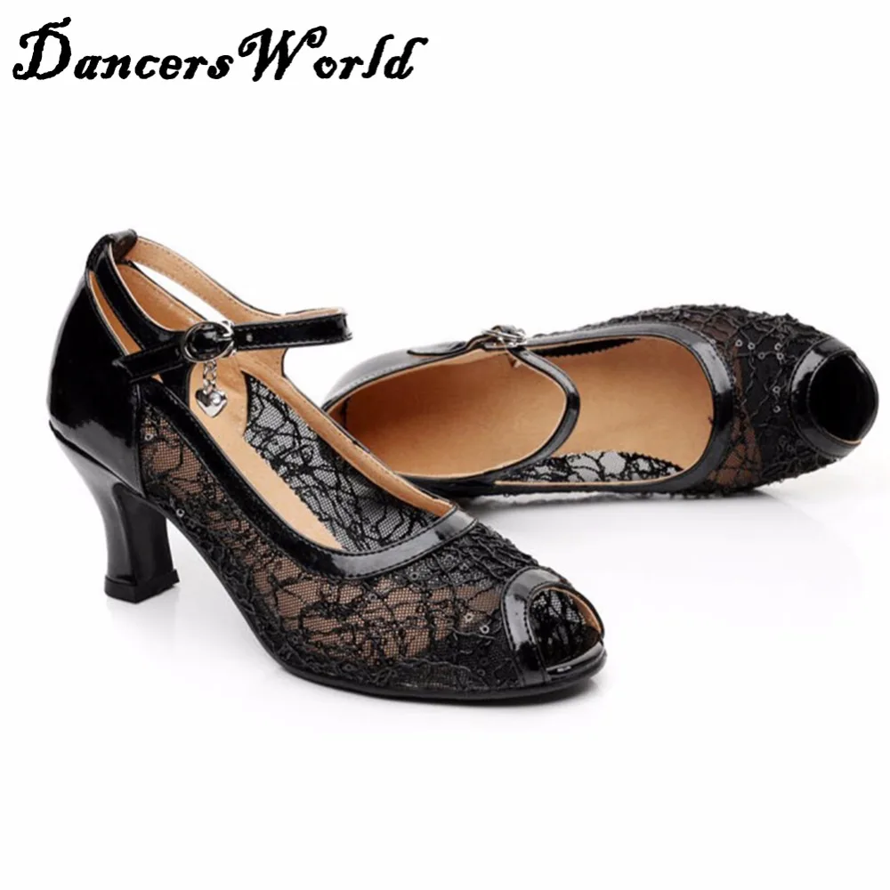 New Ladies Latin Dance Shoes 5 cm Heel Satin Soft Sole Chacha Rumba
