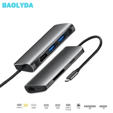 Baolyda Thunderbolt HDMI адаптер USB C HDMI концентратор USB C док-станция HDMI Thunderbolt 3 адаптер для MacBook samsung S10 huawei mate 2