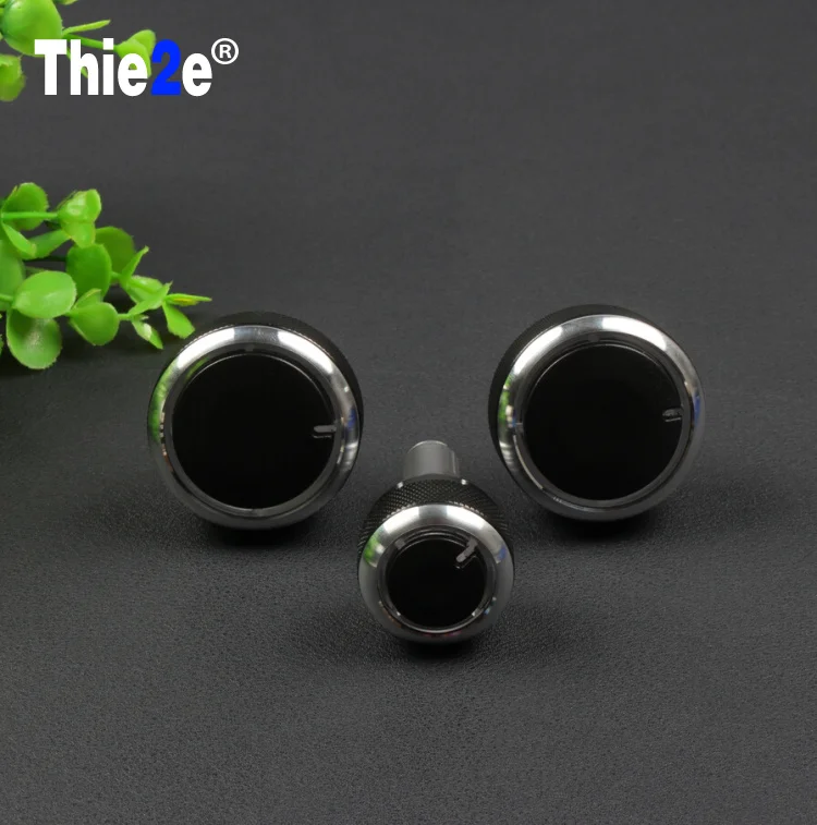 

3PCS Aluminum Alloy Air Conditioning Knob AC Knob Heat Control Button for volkswagen VW Passat B5 GOLF 4 Bora Auto Accessories