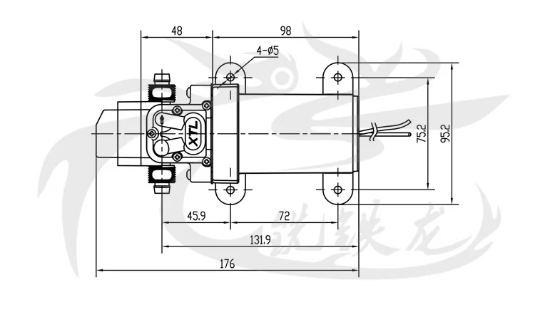 DC 12 V 80 W 130PSI 5.5L/Min водяной мембранный самовсасывающий насос высокого давления сельскохозяйственный Электрический водяной насос Автомойка спрей