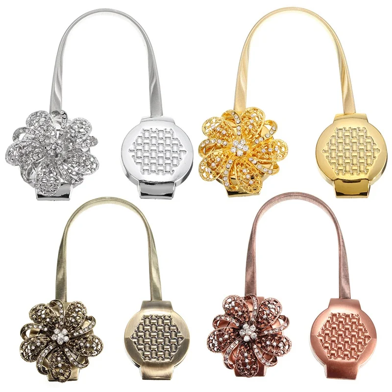Cuerda magnética Cortinas tieback Europa estilo flor cortina retráctil Clips cortinas holdbacks tiebacks para Decoración para el hogar Cuerda magnética Cortinas tieback Europa estilo flor cortina retráctil Clips cortinas holdbacks tiebacks para Decoración para el hogar