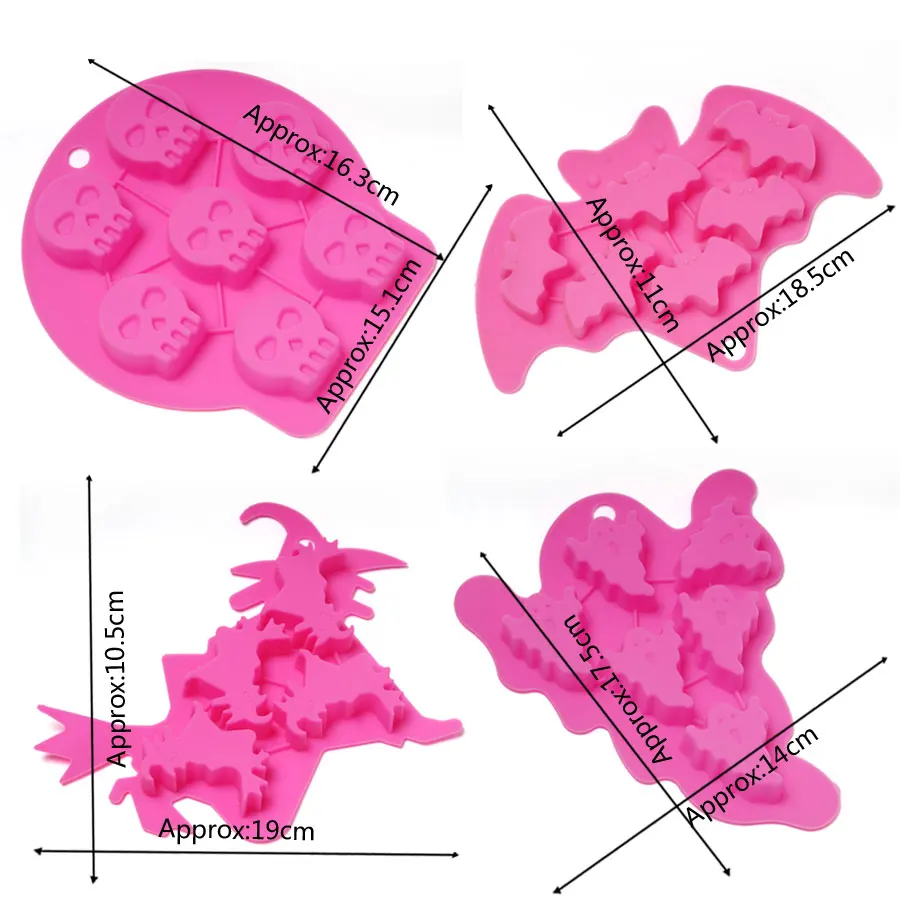 Форма животного кости призрачная летучая мышь ведьма торт силиконовые формы для приготовления конфет кондитерские формы ледяной куб Мыло Формы Торт украшения инструменты