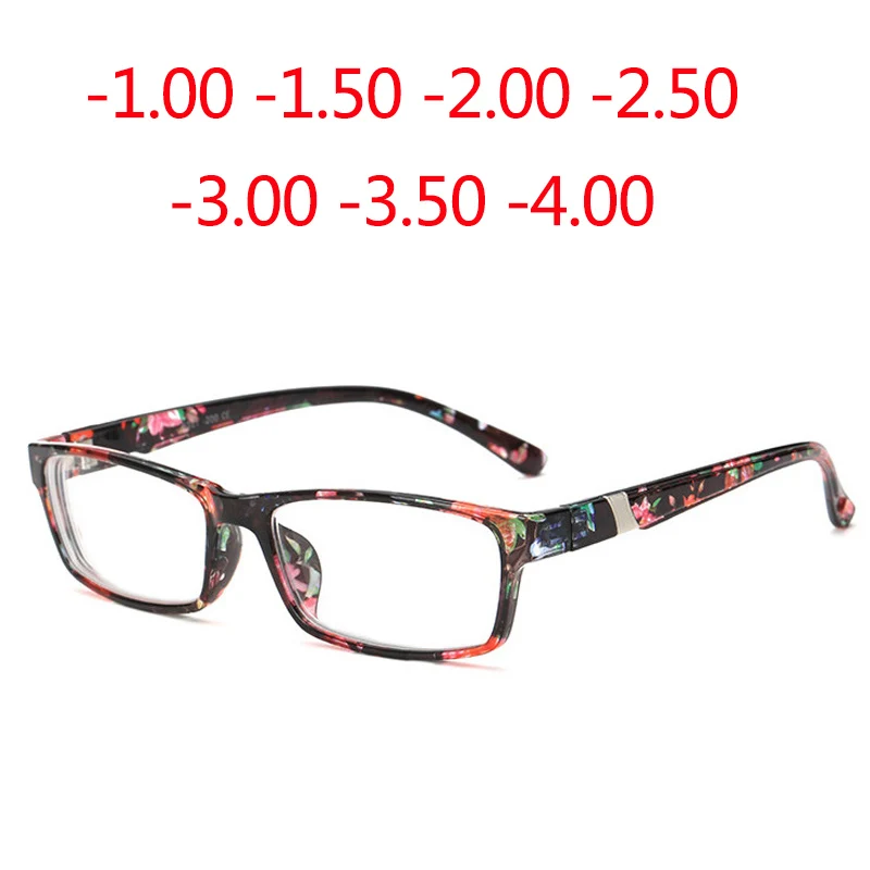 

Finished Prescription glasses Myopia Eyeglasses New Optical Men Women nearsighted Eyewear 3 color Glasses Frame -1.0 -1.5 -4.0