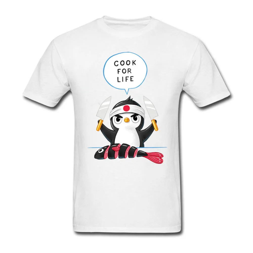 Men Women Brand Clothing Penguin Chef Cook For Life T Shirts Man Casual Cotton T Shirts Mens Short Sleeve Printed Tees T Shirts Aliexpress