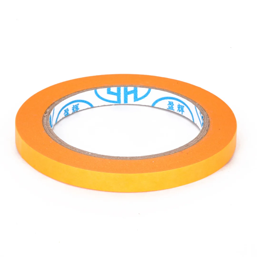 6mm/10mm/12mm/18mm/50mm 50M Yellow Adhesive Masking Paint Spray Paper Tape Mayitr