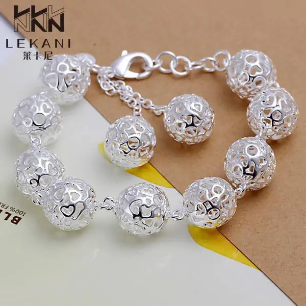 good quality hot sale Latest Women Classy lobster Design trendy silver plated ball bracelet Factory Direct Sale H088 |