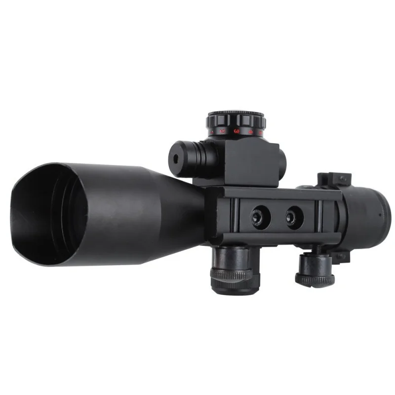 

Hunting Outdoor Riflescopes Accessories 2.5-10x40 Tactical Rifle Scope Mil-dot Red Green Illuminated Red Laser Mount Rifle Scope
