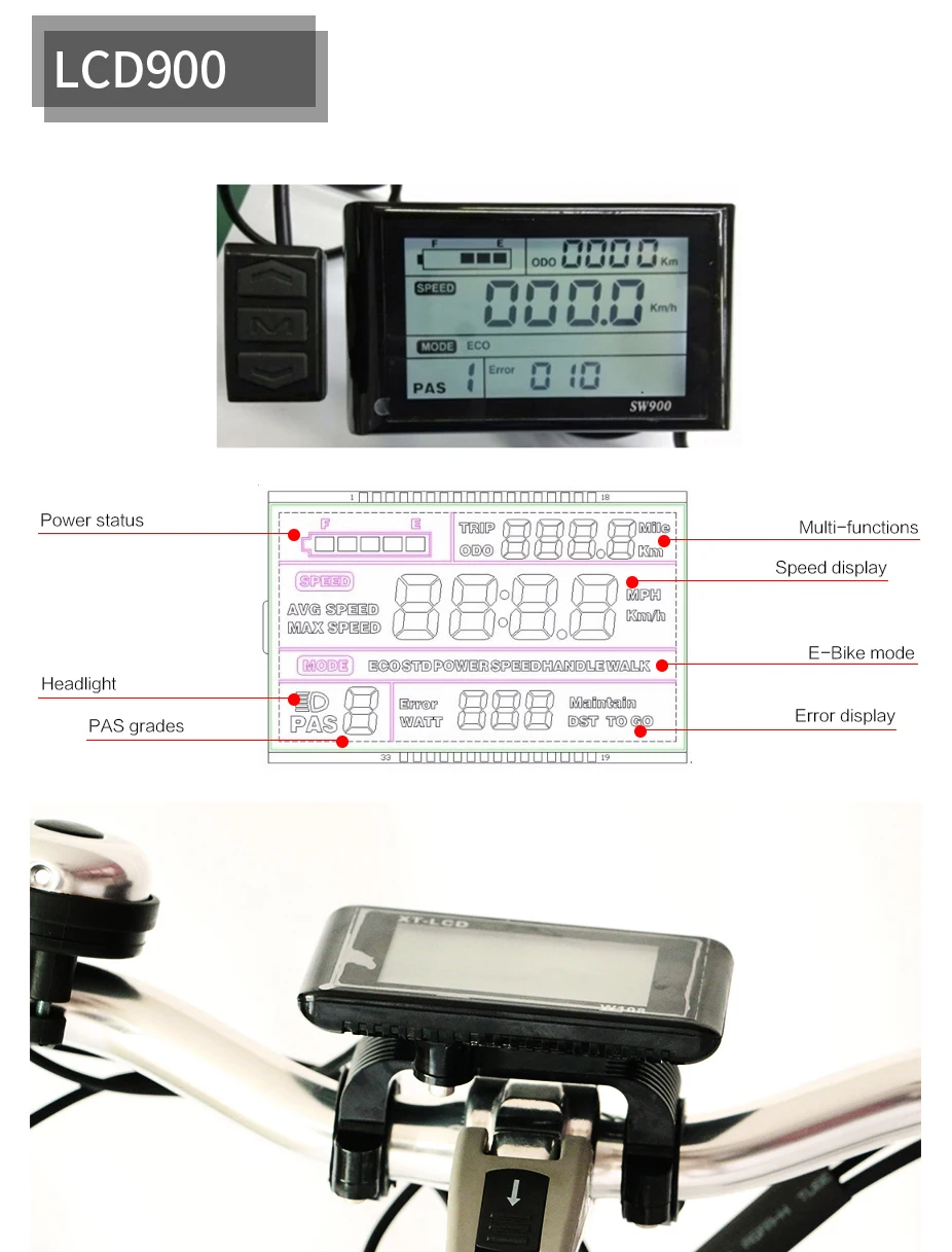 Discount 48V 500W Electric Bike Conversion Kit with Battery 48V 12AH Hub Motor Wheel S900 LCD Ebike E-bike Conversion Kit Free Shipping 9