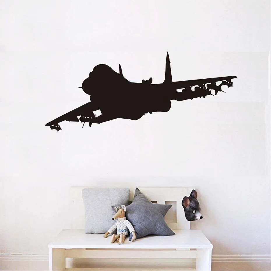 Airplane Silhouette Wall Stickers Vinyl Self Adhesive Wallpaper For
