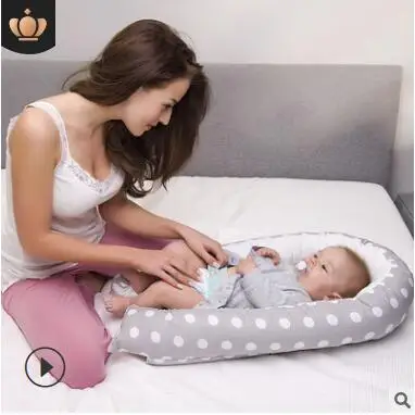 

Portable Baby Nest Bed Newborn Milk Sickness Bionic Bed Crib Cot BB Sleeping Artifact Bed Travel Bed with Bumper Baby Sleep Pod