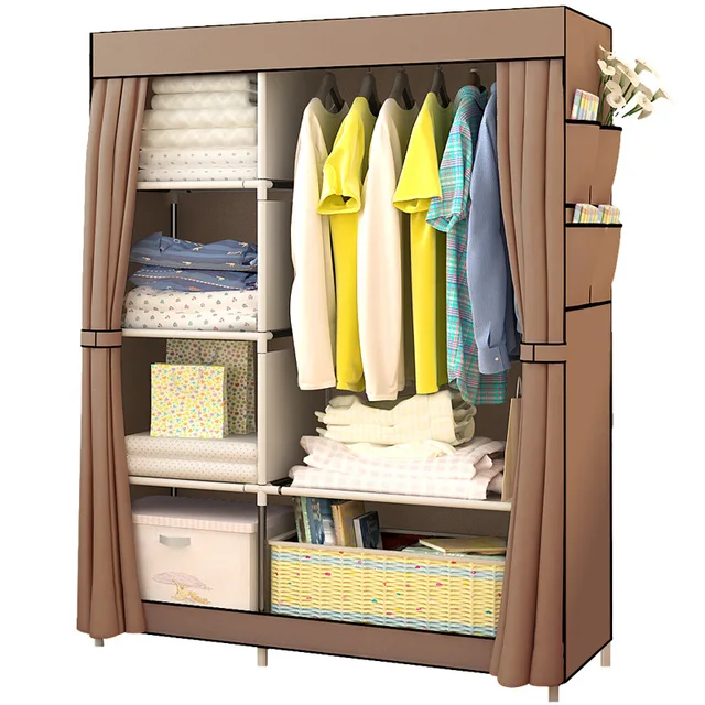 Simple Modern Large Speace Wardrobe Clothe Storage Cabinets Folding Simple Modern Large Speace Wardrobe Clothe Storage Cabinets Folding Non Woven Closet Furniture For