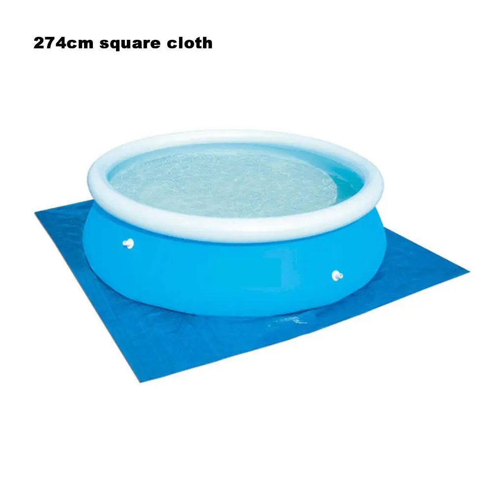 Blue Round Swimming Pool Cover Dust Rainproof Pool Cover Tarpaulin Durable For Family Garden Pools Swimming Pool& Accessories
