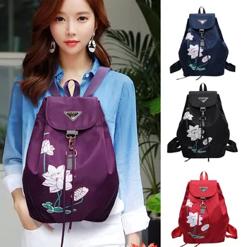 

New Fashion Lady Retro Nylon Lotus Wild large Capacity Shoulder Bag Famous Brand Zaino da donna Designer Bags#30