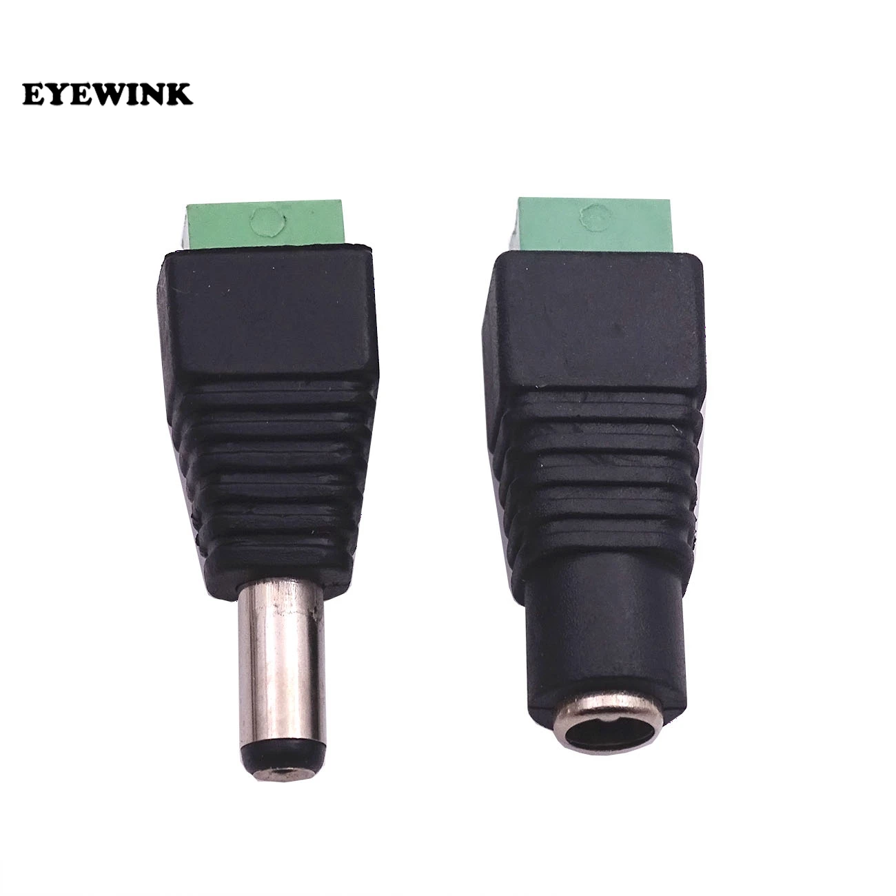 

DC12V 1pcs Male + 1pcs Female 2.1x5.5MM DC Power Plug Jack Adapter Connector Plug for CCTV Single Color LED Strip Light