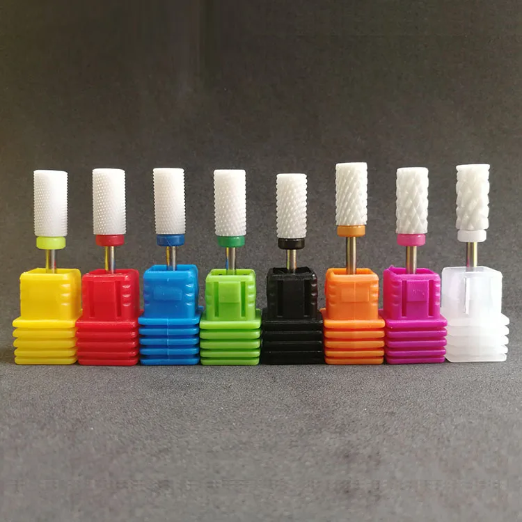 

3/32 Ceramic Bit Manicure Drill Bit Nail Art Tools Power Drill Accessory Pedicure Drill Bit 2.35 Large Barrel Flat Head Cylinder