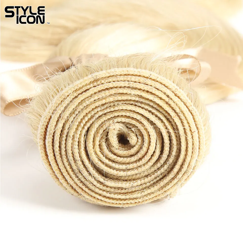 Styleicon Hair Blond 613 Body Wave Human Hair Weaving Brazilian 3 Bundles a Lot 10inch to 26inch Blond Hair Weft for Sewing