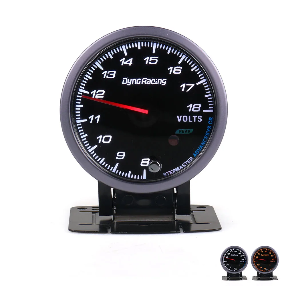 Dynoracing 60MM Black Face Car Auto Voltmeter 8 18 Volt Voltage Gauge