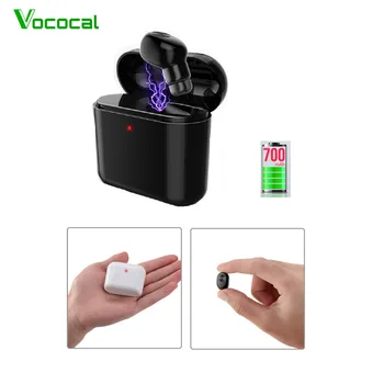

Vococal Mini Invisible Wireless Bluetooth Earphone in ear Sport Headphones Headset Earbud w/ Charger Box for Smart Phone Tablet