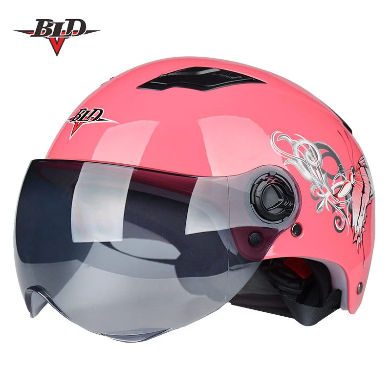 Горячая мотоциклетный шлем Ретро стиль 54-60 см голова Половина лица защитный шлем - Цвет: 5