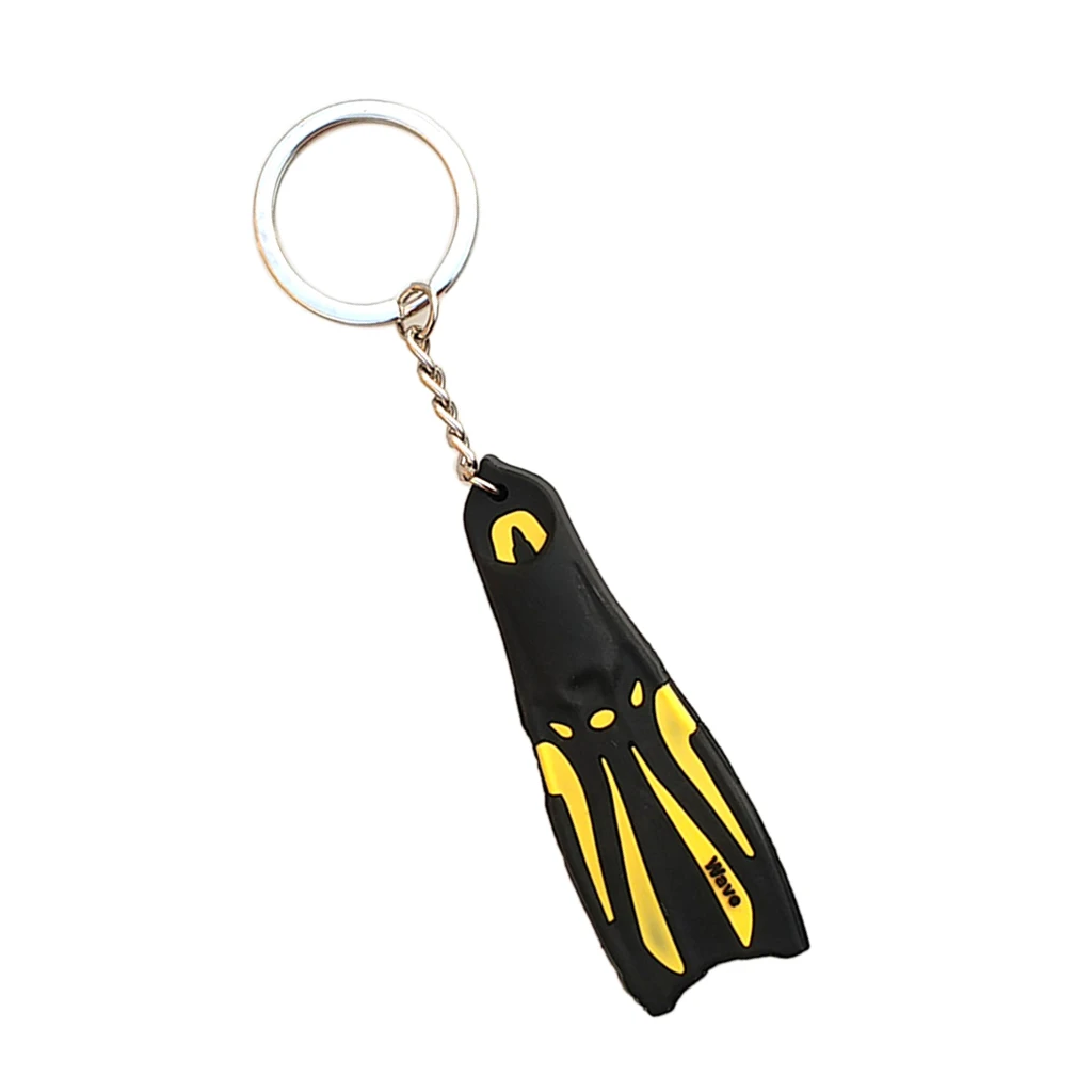 Scuba Diving Fin Flipper Key Chain for Men and Women Keyring for Boat Kayak Surfing Sailing Car Keys Accessory - Various Colors