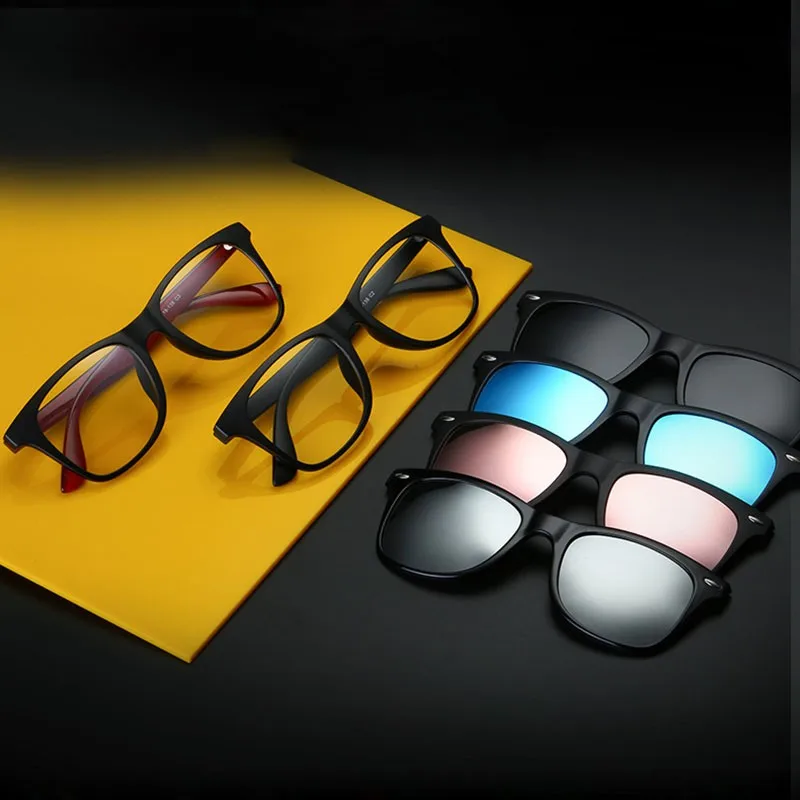 New Designe Polarized 2 In 1 Sunglasses Men Women Optical Frame With Magnetic Prescription Reading Glasses 2208 (2)