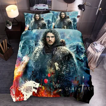 

Home Textiles 2/3PCS 3D Cartoon Design Digital Printing Bedding Set Duvet Cover Pillowcase Dropshippig Game of Thrones