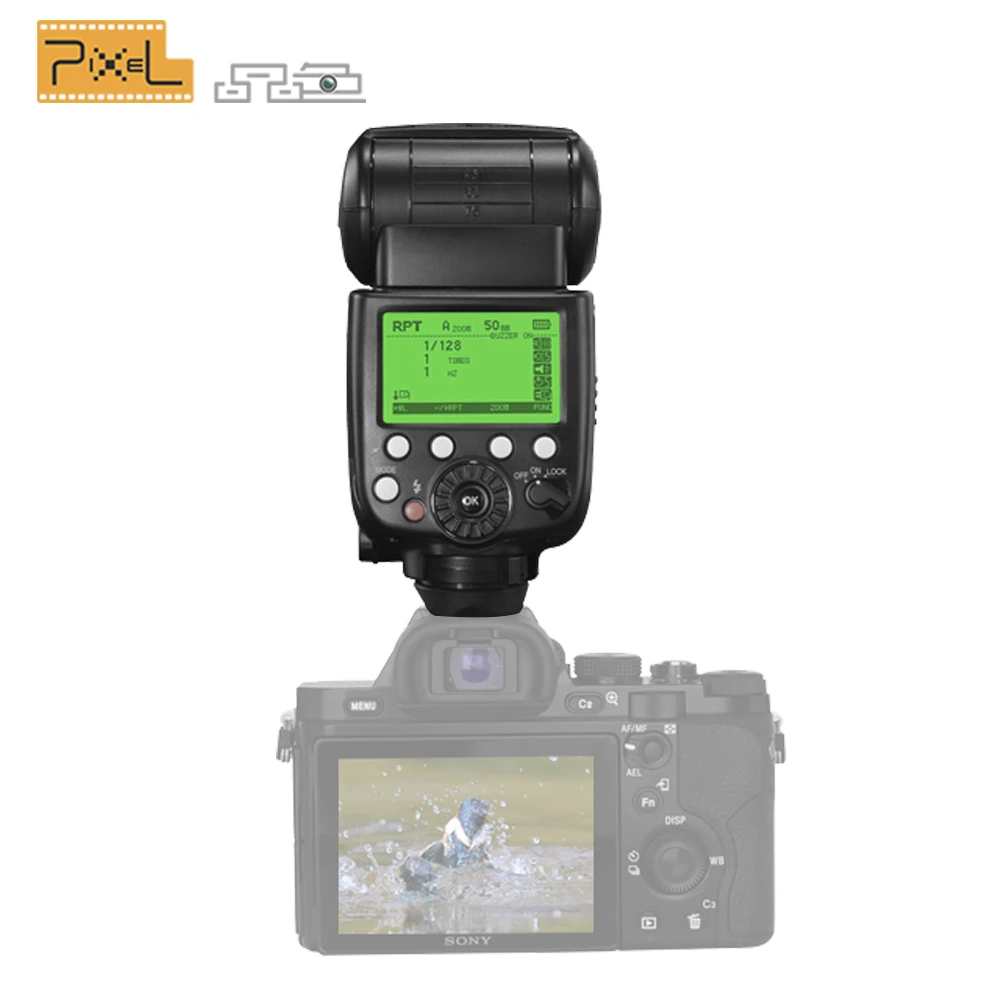 Pixel X800S Std Speedlite для Sony A7 A77ii RX1 RX10 Mi обувные камеры TTL HSS GN60 ЖК экран 2 4G Беспроводное