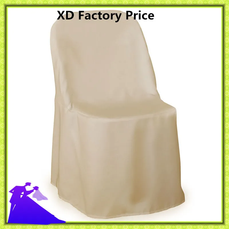 Factory Directly 100 polyester grey chair covers folding , banquet