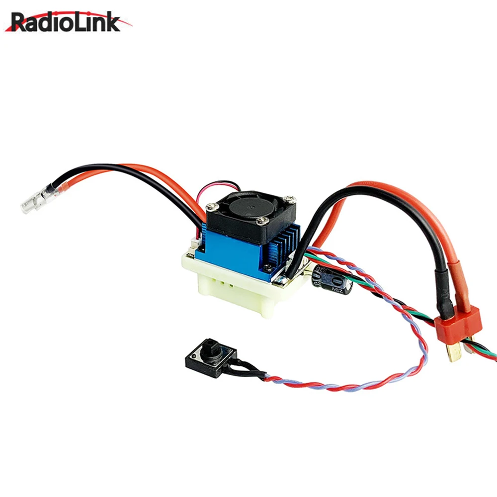 

Radiolink Cool 9030 Brushed Electronic Speed Controller 7.4V-16.8V 90A High Voltage ESC Support PWM Signal for RC Car and Boat