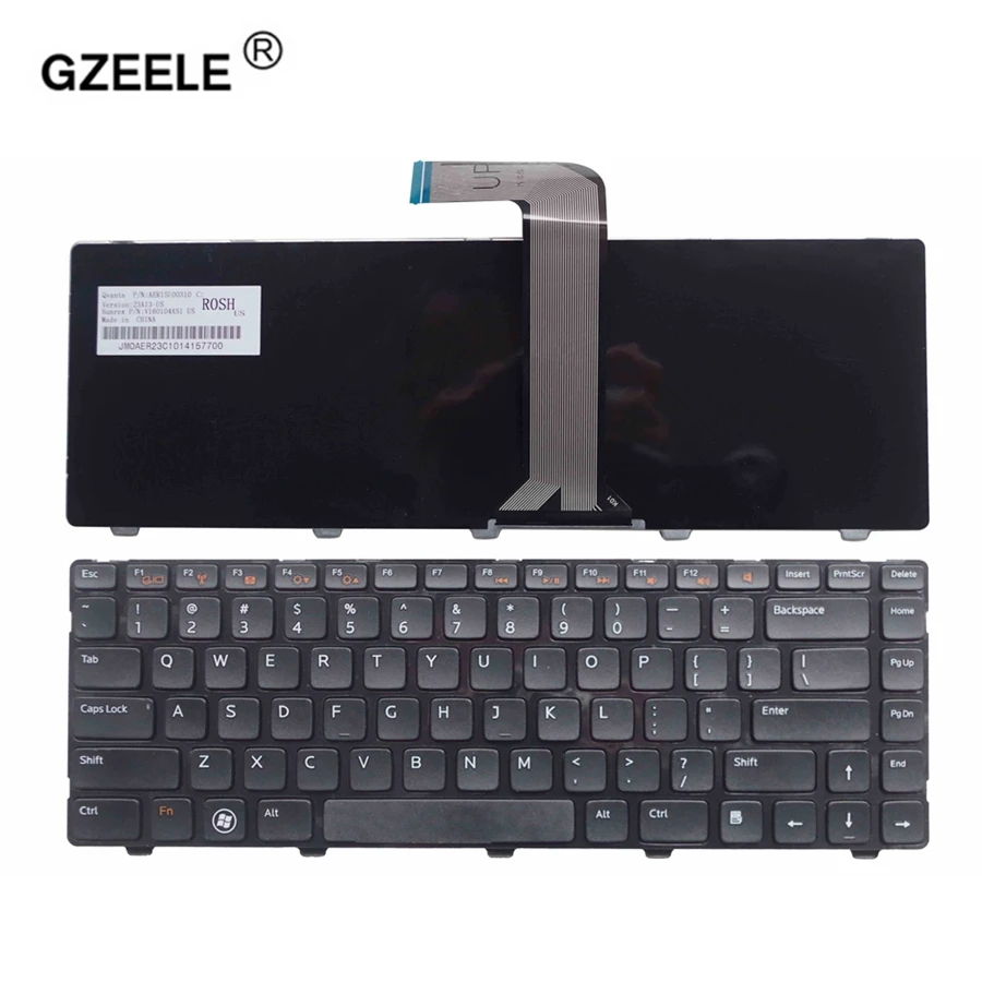 

GZEELE US Keyboard FOR DELL N5050 5040 N7520 Vostro V3000 v3360D V3450D v3460D v3560D N4110 M4040 M4050 14VR M411R N4040 N4050