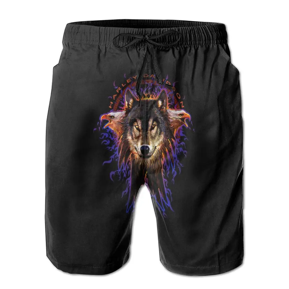 SAMCUSTOM мужские быстросохнущие ультра легкая дышащая домашние шорты для отдыха Волк 3D пляжные шорты с принтом