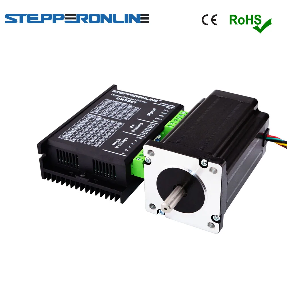 1 Ось Nema 24 Stepper CNC Kit 566 нм (унции. Дюйм) шаговый двигатель и драйвер|Шаговый