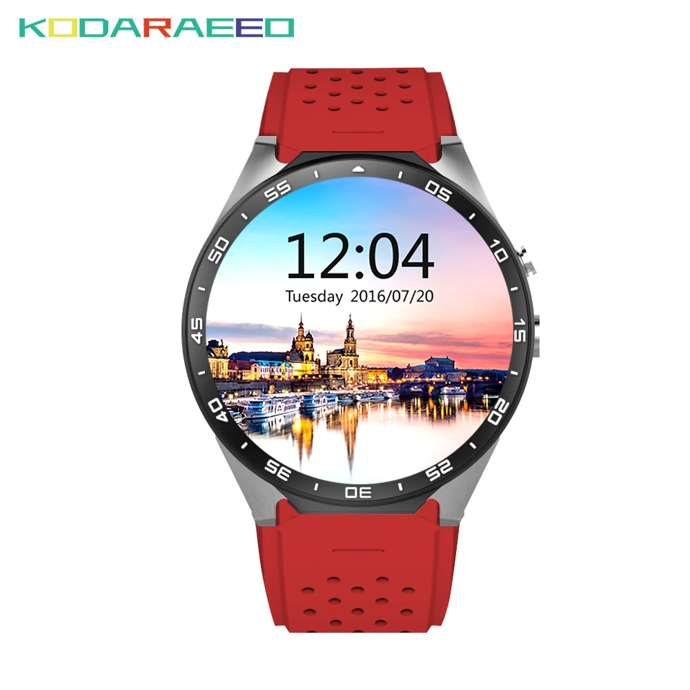 

KW88 Smart Watch 1.39 Inch MTK6580 Quad Core 1.3GHZ Android 5.1 3G Smart Watch 400mAh 2.0 Mega Pixel Heart Rate Monitor