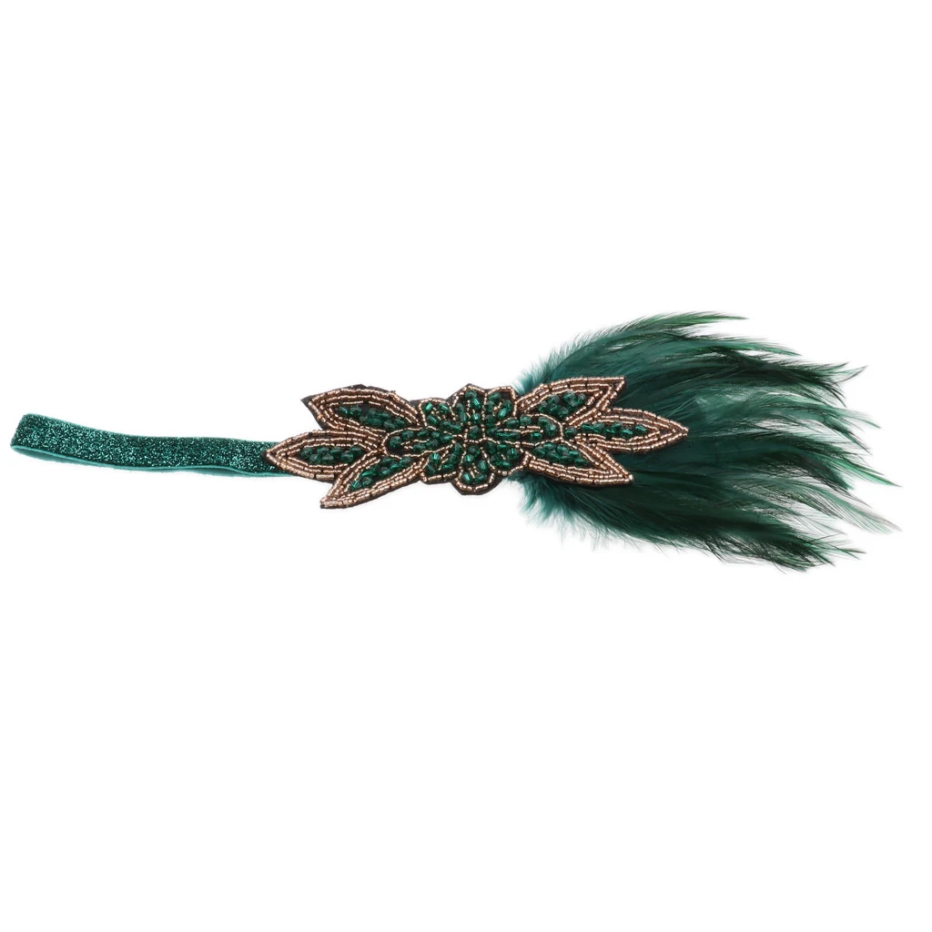 Feather Headband Gatsby 1920s Flapper Fascinator Party Bridal Prom Headpiece