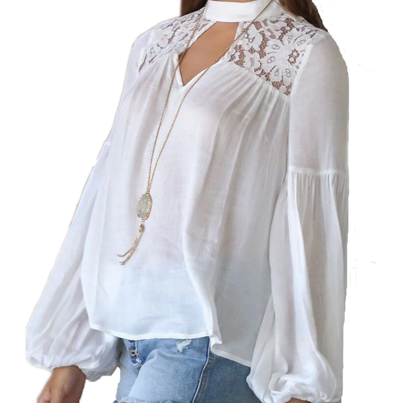Hot Fashion font b Women b font autumn Loose Long Sleeve font b blouses b font