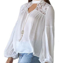 Hot Fashion font b Women b font autumn Loose Long Sleeve font b blouses b font