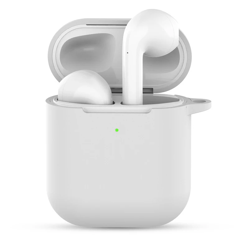 Чехол для наушников Apple AirPods 2 силиконовый чехол беспроводные Bluetooth наушники Air Pods защитный чехол для AirPod Silm чехол - Цвет: 1