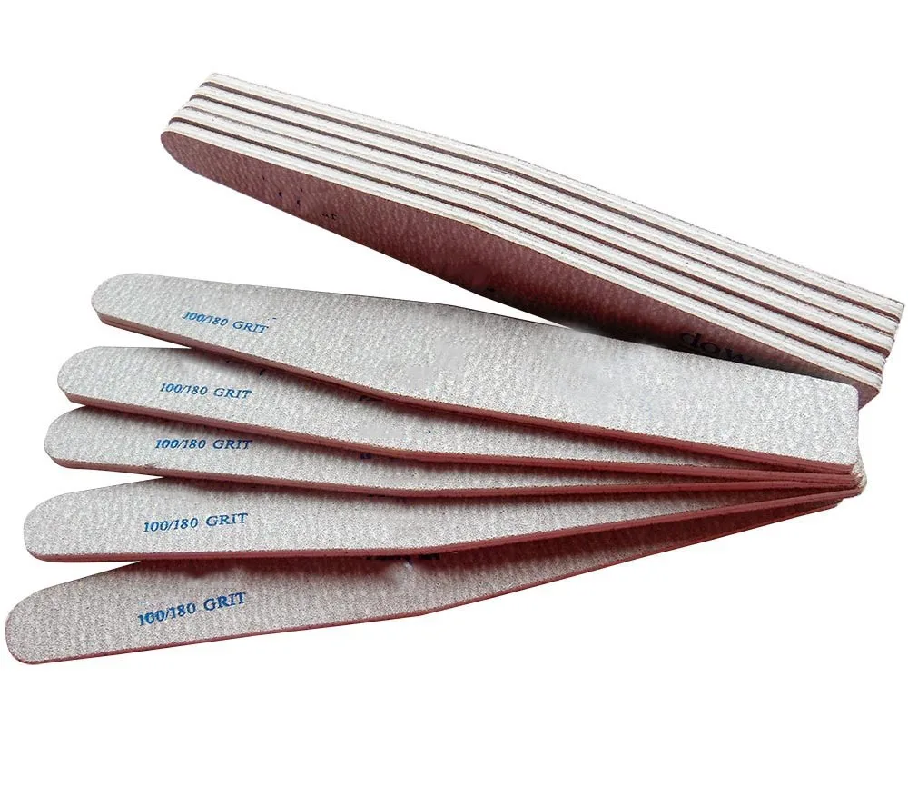 50 pcs/lot high quality salon gray fox nail file 100/180 professional