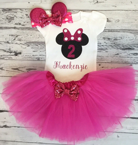 Minnie Mouse dress- Minnie Mouse tutu dress-Minnie Mouse costume-Minni –  Pink Toes & Hair Bows