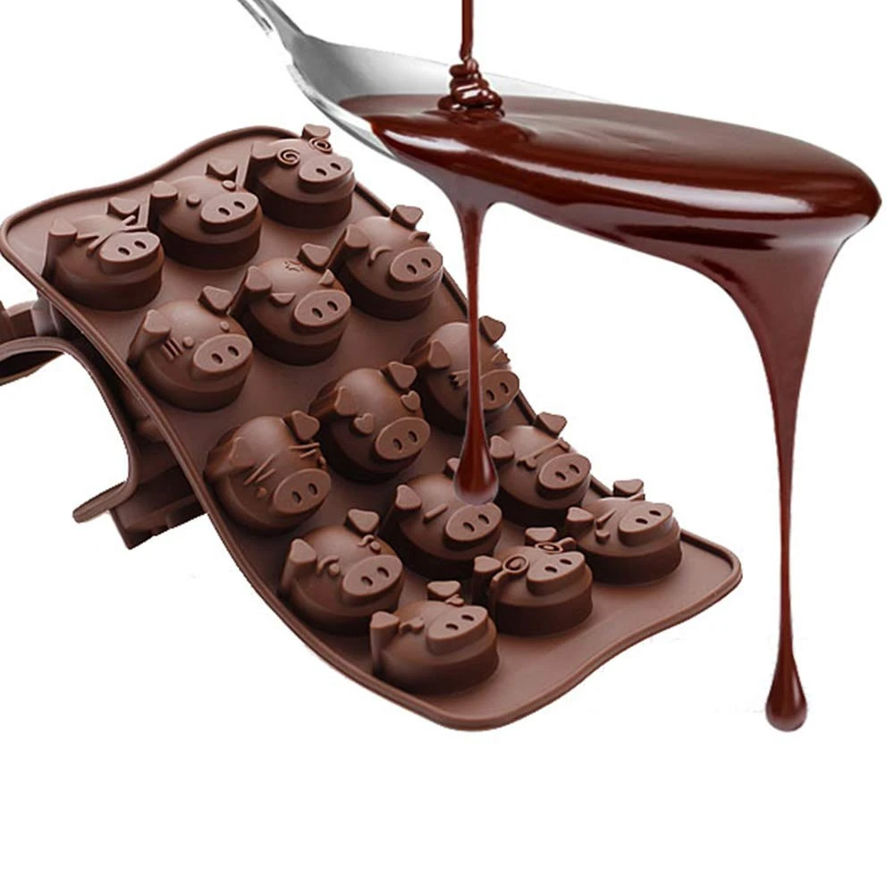 

Pig Dinosaur Love Heart Shaped 3D Silicone Chocolate Cake Mold DIY Cookies Jelly Candy Mould Home Kitchen Non-stick Baking Tools