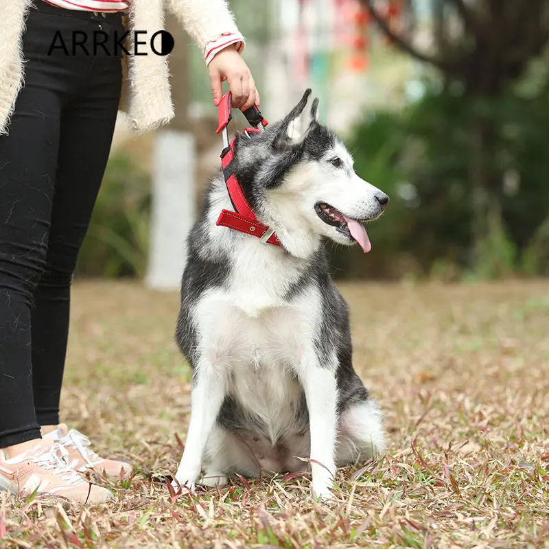 Мягкий Pet Ошейник integrated короткие эластичные Светоотражающий поводок собаки воротник обучение быстро Управление для спасения полиции собака ошейник для собак светящийся светящийся ошейник для собак