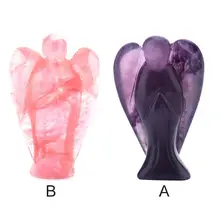 Engel Kristall Ornament Hause Dekoration Amethyst Künstliche Kiefer Carving Handwerk Glück Engel Lila Rosa Healing Edelstein