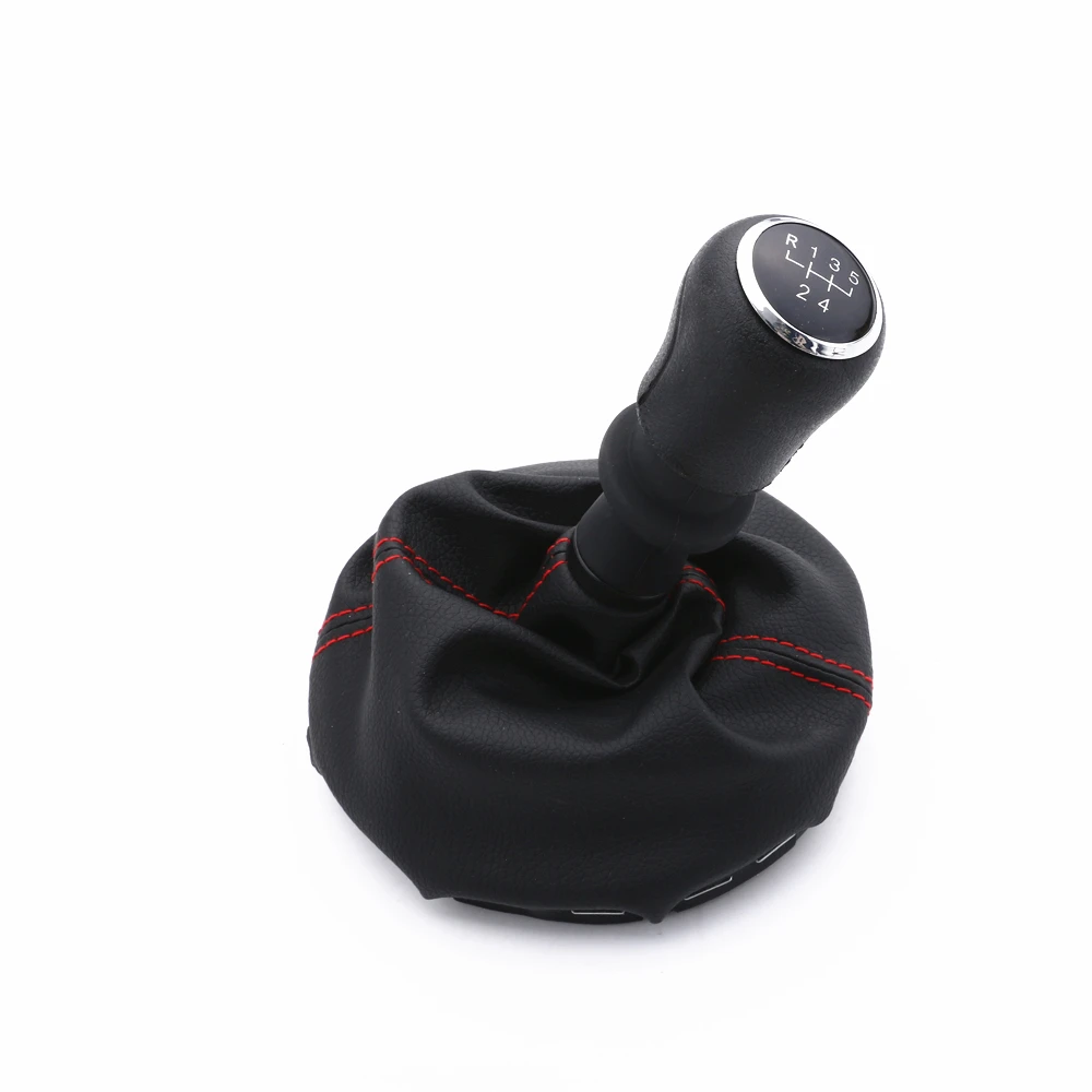 

JY ABS Black 5 Speed Gear Shift Level Cover Dash Mat with Shift Knob Frame Car Accessories Styling For Volkswagen T5