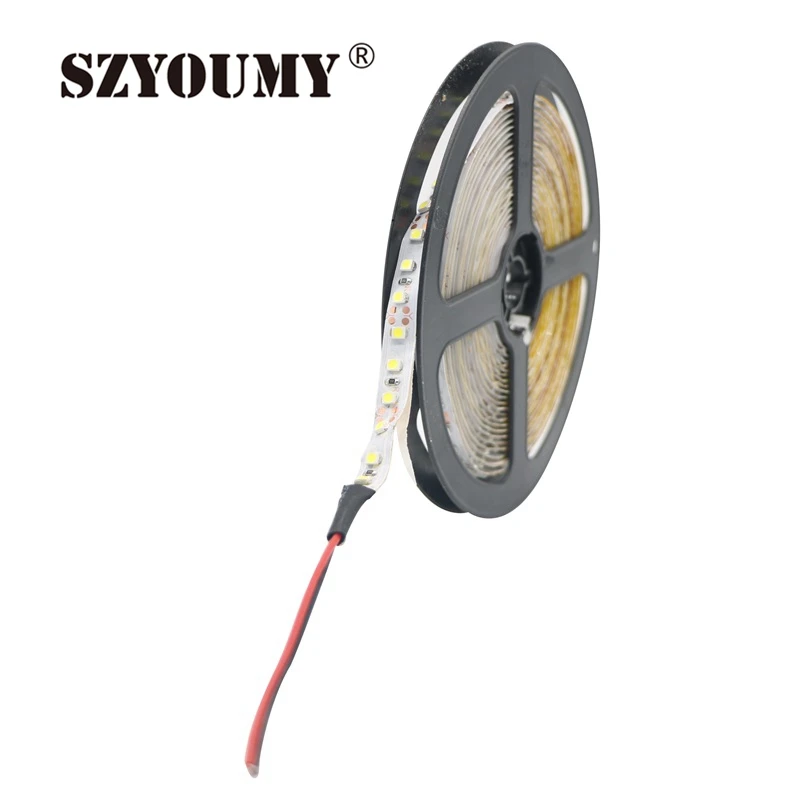 SZYOUMY DC12V 5 м/рулон 120 светодиодный/М 600 светодиодный s 2835 SMD IP20 Non-Водонепроницаемый гибкий Светодиодные ленты света холодный белый 200 м