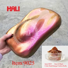 Смена цвета mica пудра Хамелеон пигмент жемчужный пигмент Печатный порошок, цвет: красный/оранжевый/желтый/Келли, пункт: 9025, НВ: 100 г/пакет