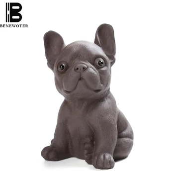 

Authentic Yixing Zisha Cute Lucky Dog Figurine Tea Pet Kungfu Tea Set Accessories Vintage Ceramic Crafts Ornament Home Car Decor