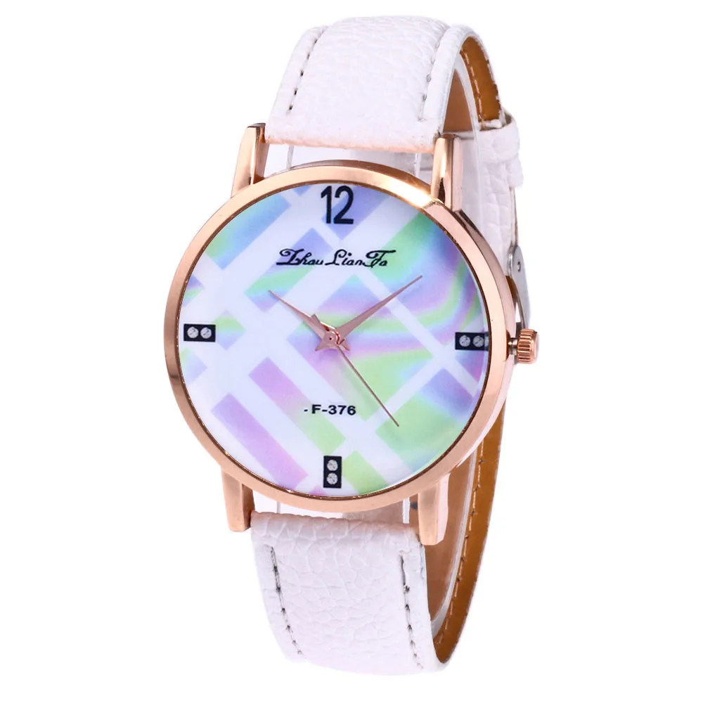 Women's Gifts Fashion Casual Leather Strap Analog Quartz Round Watch Women's Gifts Fashion Casual Leather Strap Analog Quartz Round Watch